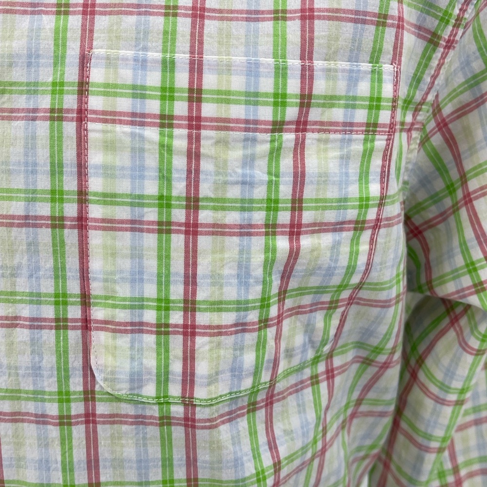 Southern Proper Henning Shirt‎ White Salmon Green Plaid Button Down L/S Mens  L - Picture 6 of 10